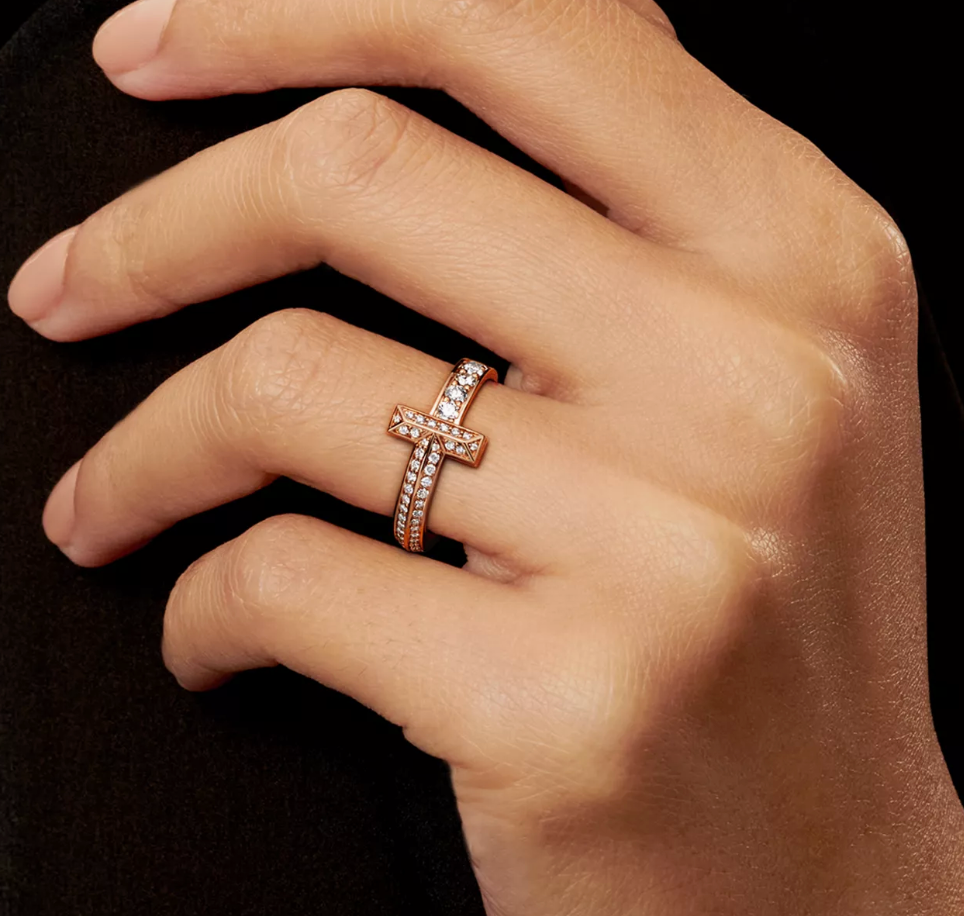 T-Inspired Pavé Ring