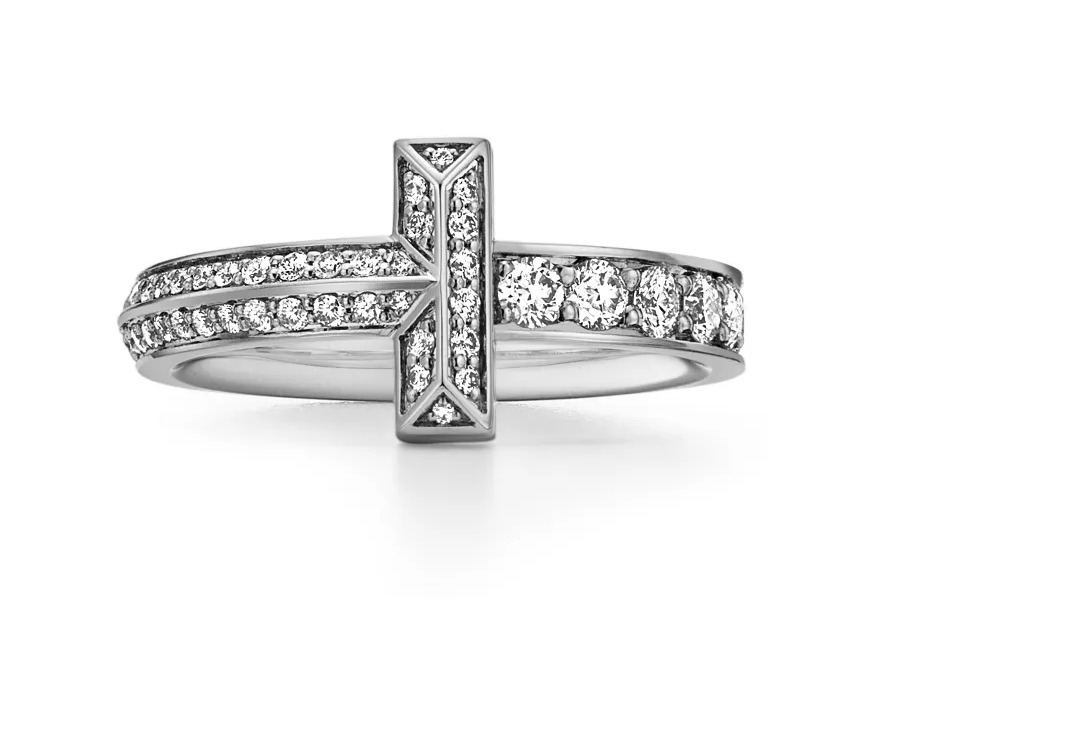 T-Inspired Pavé Ring