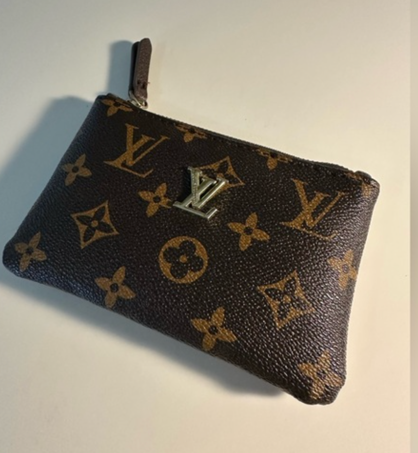 Luxe Monogram Mini Zip Pouch