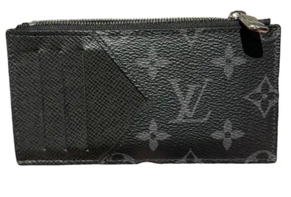 Midnight Monogram Zip Card Wallet