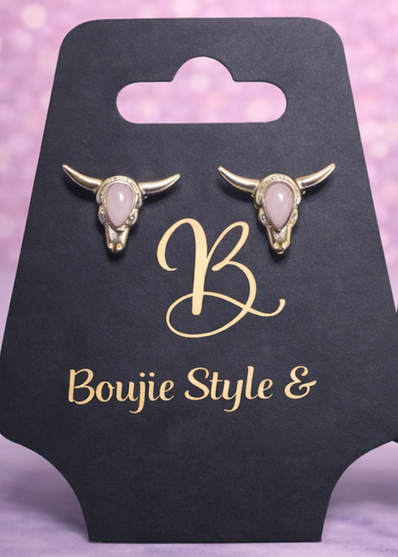 Southern Belle Steer Stud Earrings