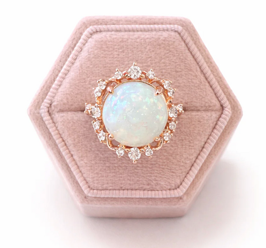 Celestial Opal Crown Ring