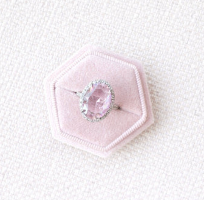 Blushing Aurora Halo Ring