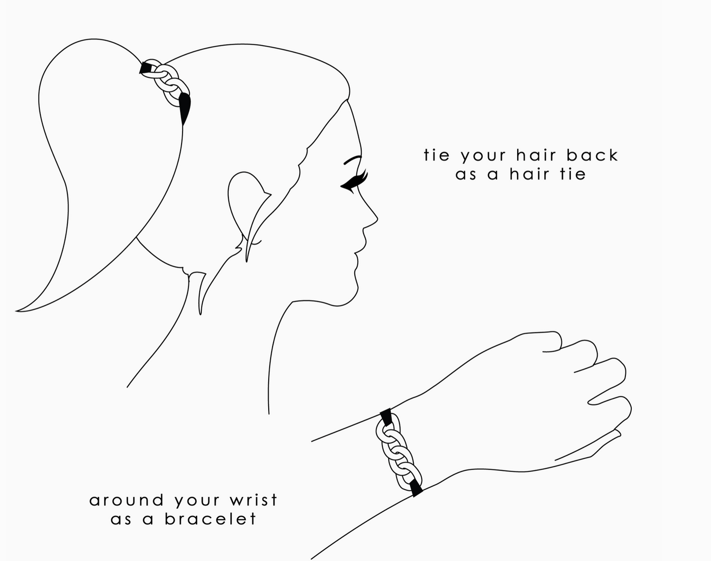 Boujie Link Luxe Hair Tie Bracelet