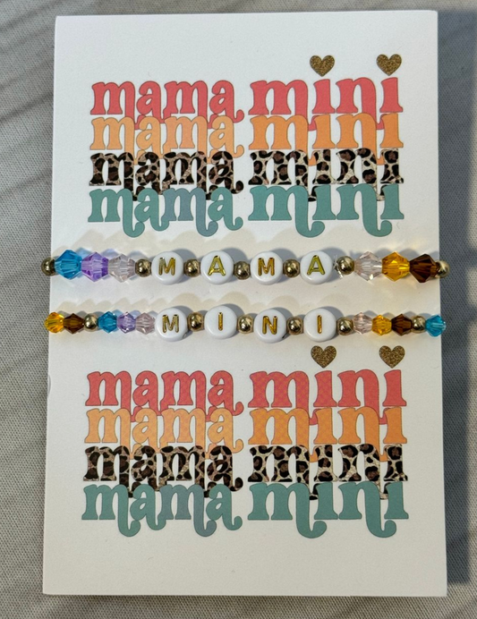 Mama & Mini Matching Beaded Bracelet Set