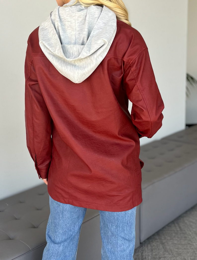 Carole Christian Faux Leather Jacket