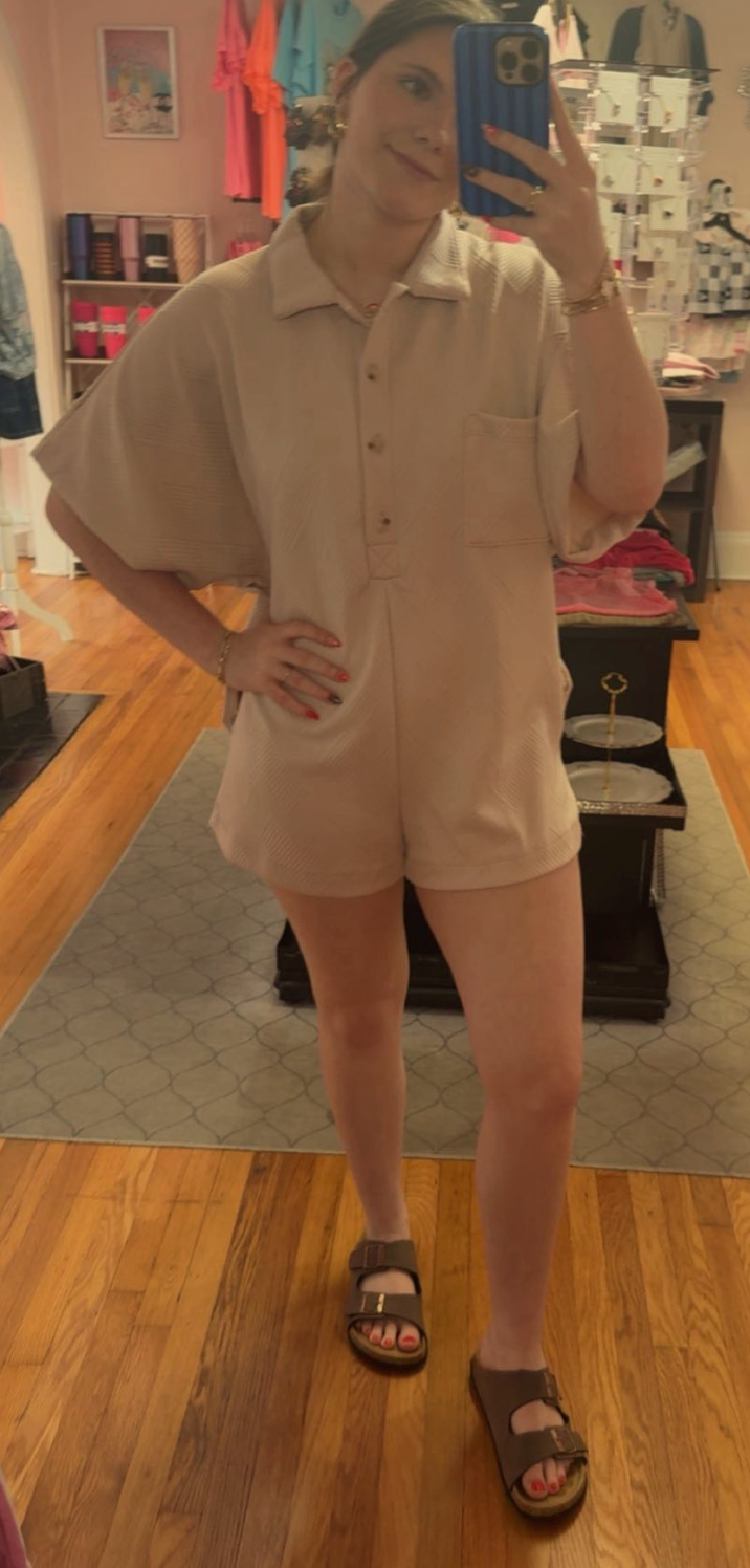 Textured Daydream Oversized Romper