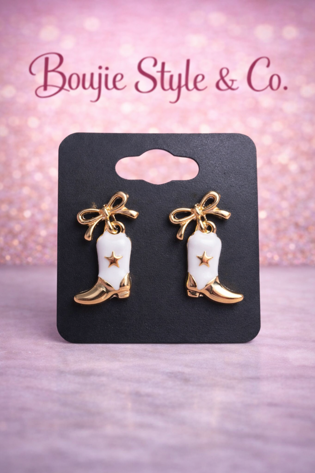 Starlet Cowgirl Boot Stud Earrings