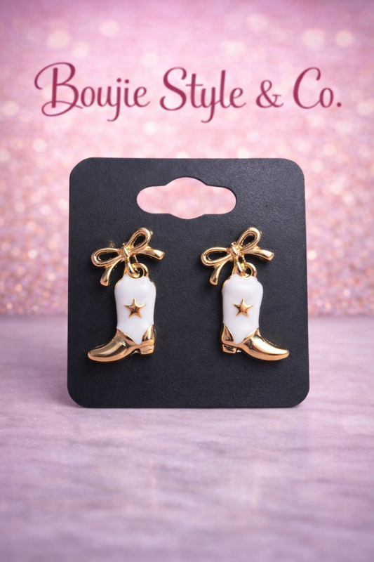 Starlet Cowgirl Boot Stud Earrings