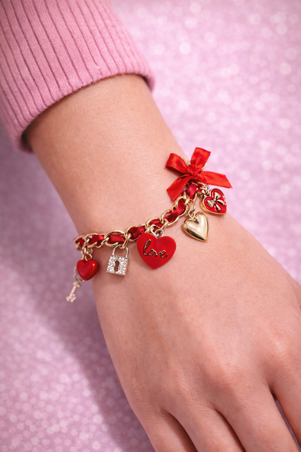 Sweetheart Lockdown Charm Bracelet