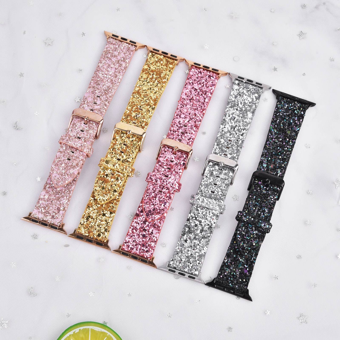 ShopTrendsNow - Shiny Glitter Leather Apple Watch Party Band New Years