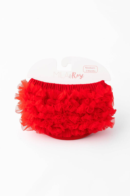 Mila & Rose - Red Ruffle Bum Bloomer