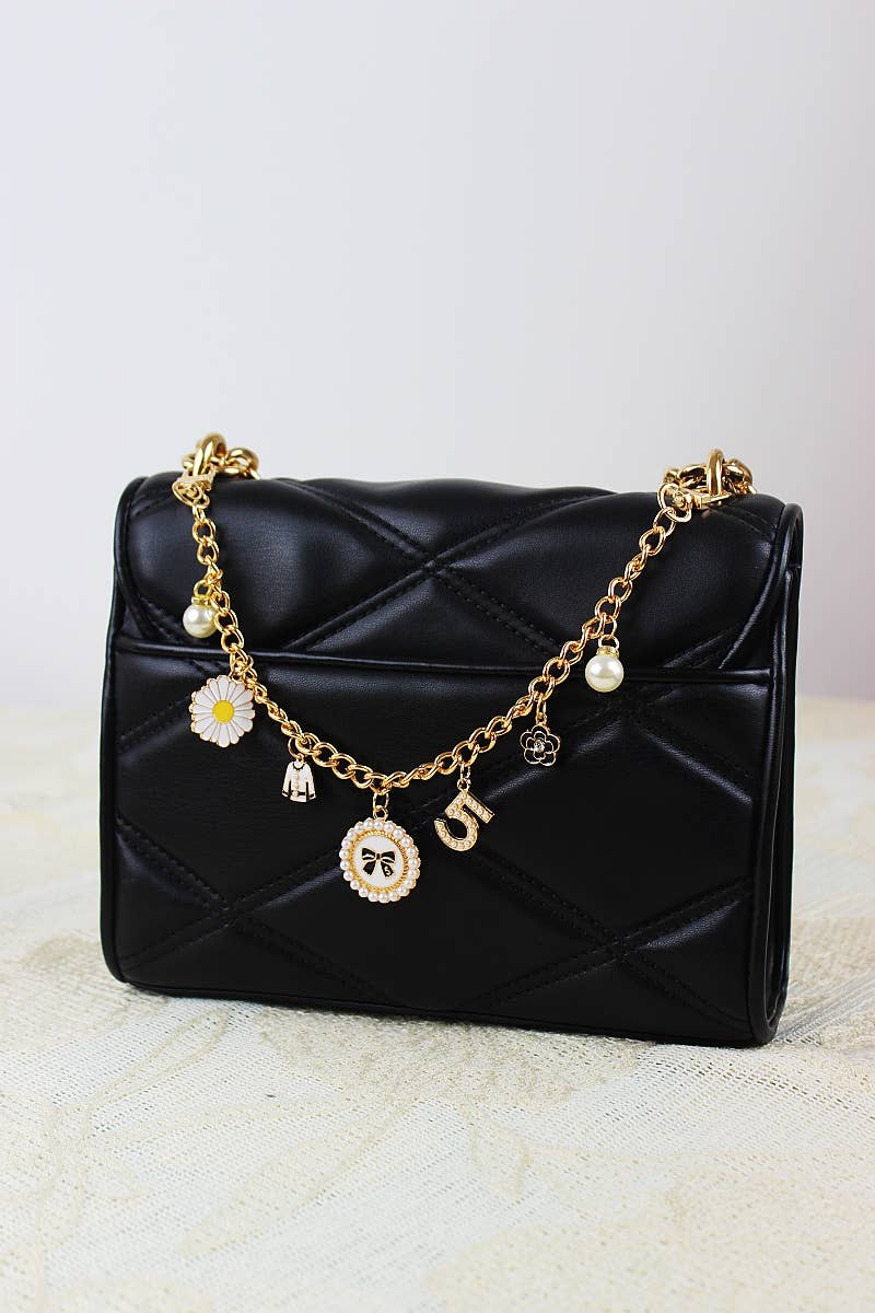 Leto Accessories - Chanel-Inspired Bow Chain Strap – Elegant Purse Bag Charm