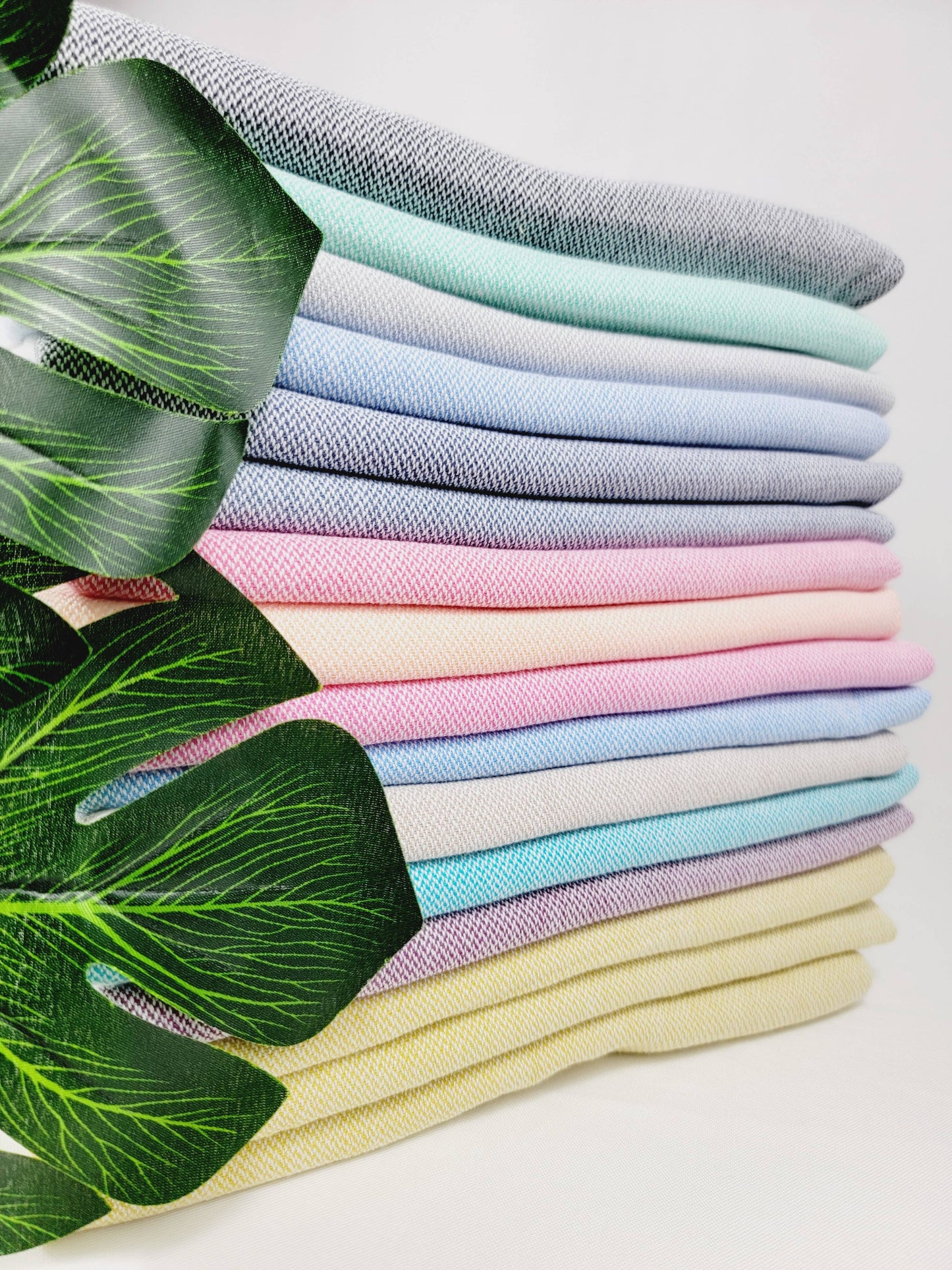 EBRU Home - 10 Beach Towel set, Assorted sand free Towel, Cabana Stripe