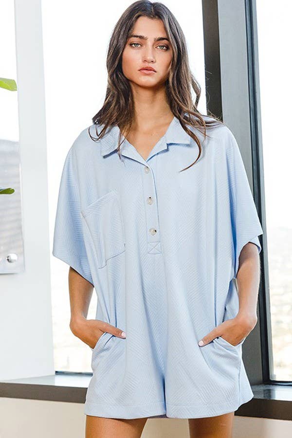 Textured Daydream Oversized Romper