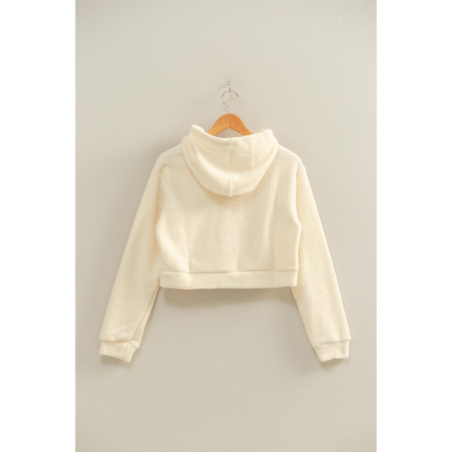 HYFVE - Sherpa Cropped Zip Up Hoodie