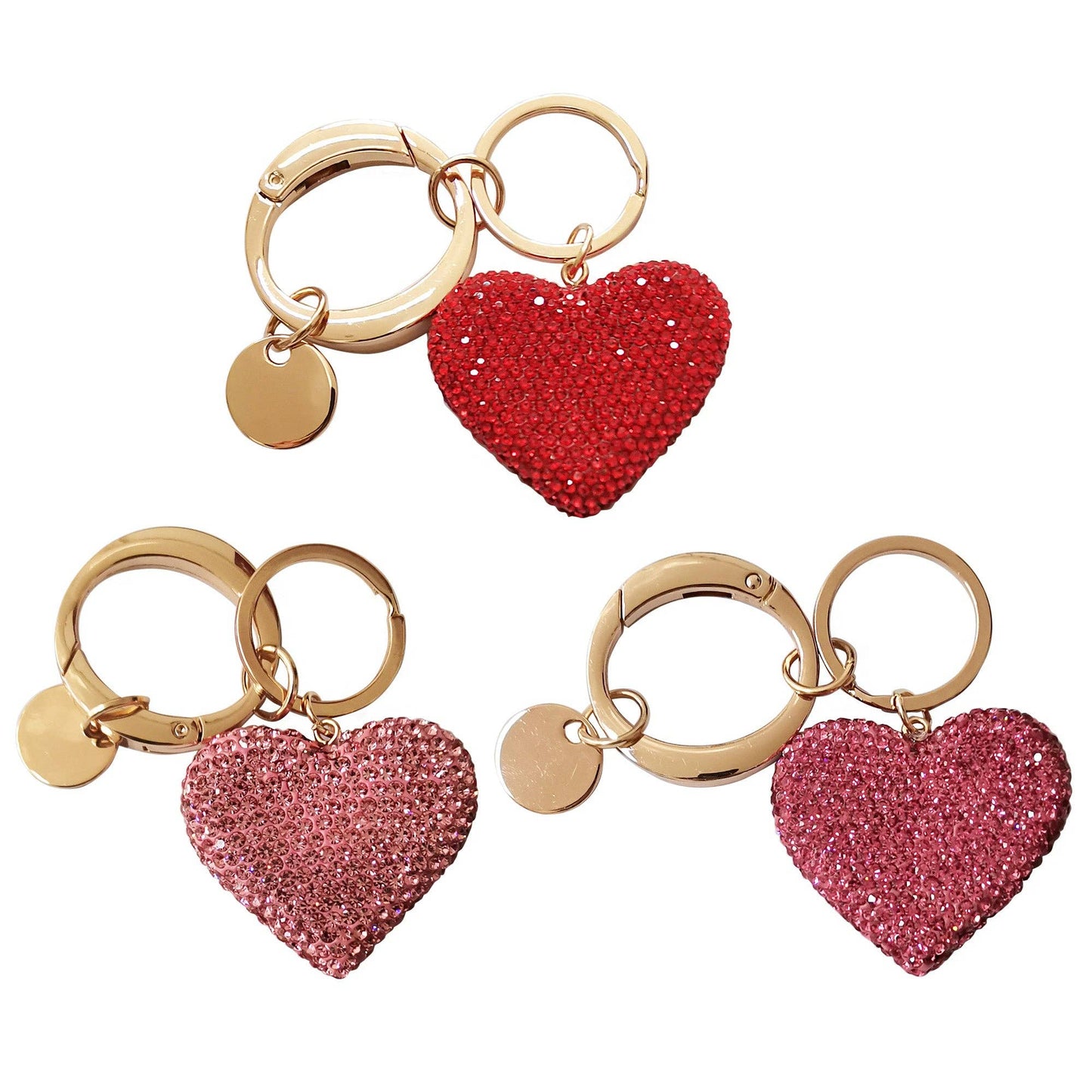 TAPA fashion - RHINESTONE HEART KEY CHAIN 1026-36 (12PC)