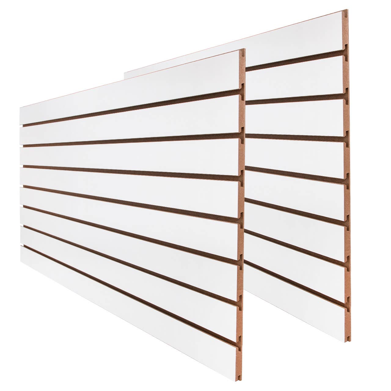 Store Supply Warehouse - 2' X 4' White Horizontal Slatwall Easy Panels - Pack Of 2