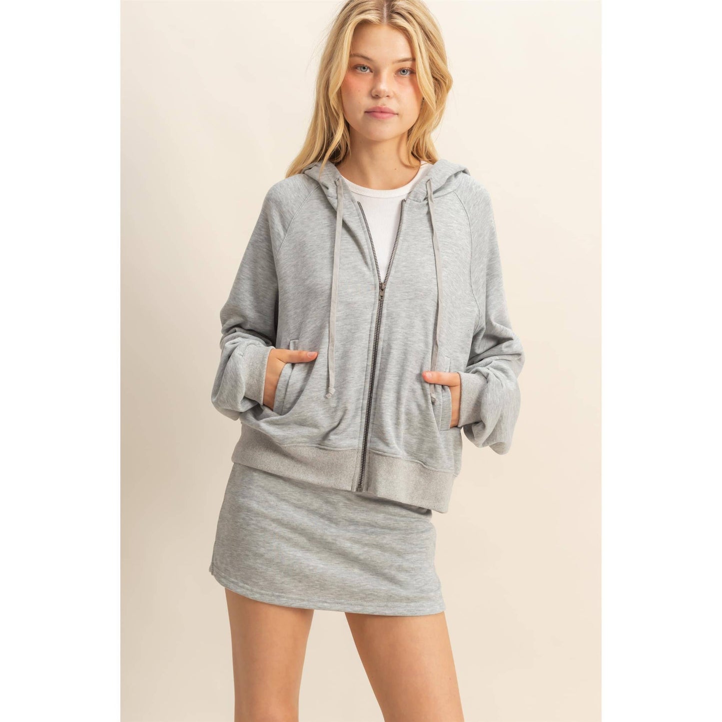 HYFVE - Casual Hoodie And Skorts Set