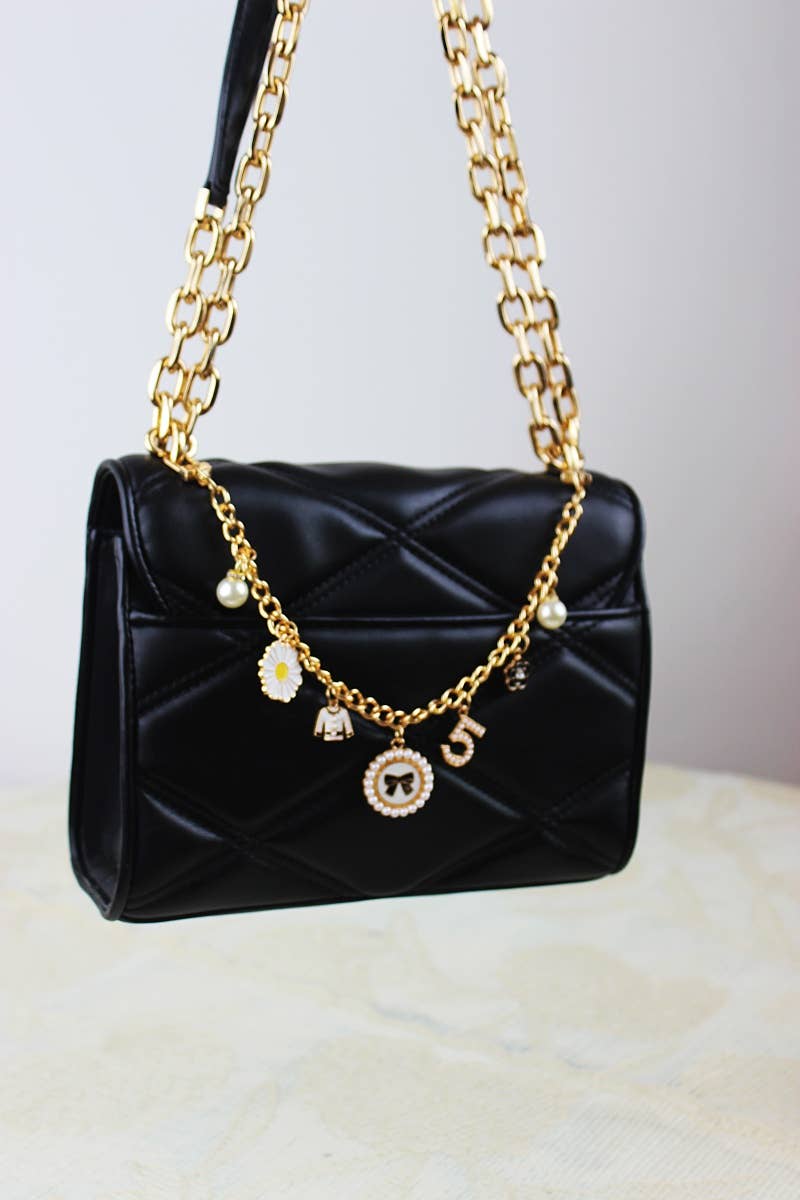 Leto Accessories - Chanel-Inspired Bow Chain Strap – Elegant Purse Bag Charm