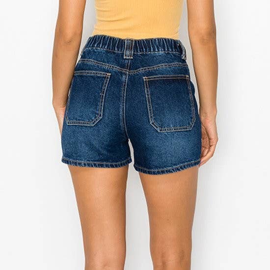 BLUE AGE - RIGID PATCH POCKET SHORTS STRETCHED