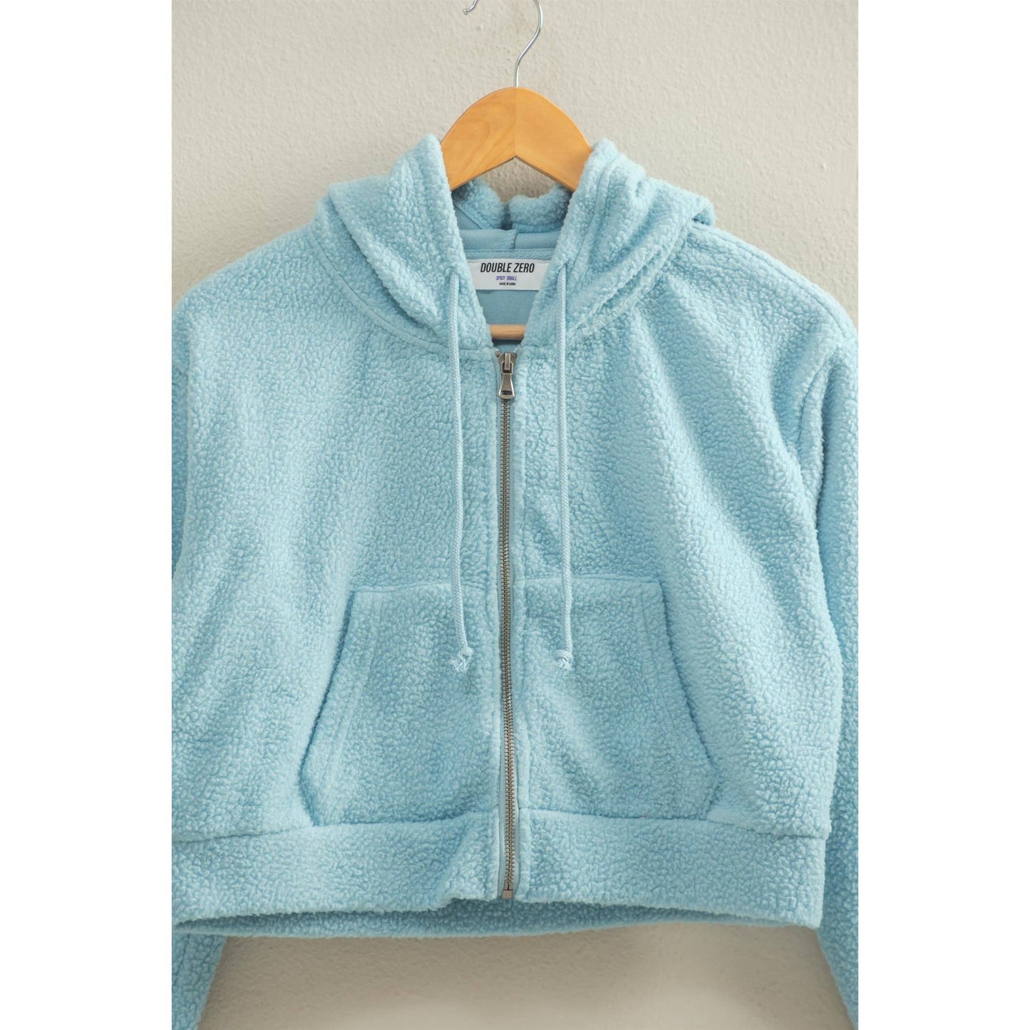 HYFVE - Sherpa Cropped Zip Up Hoodie
