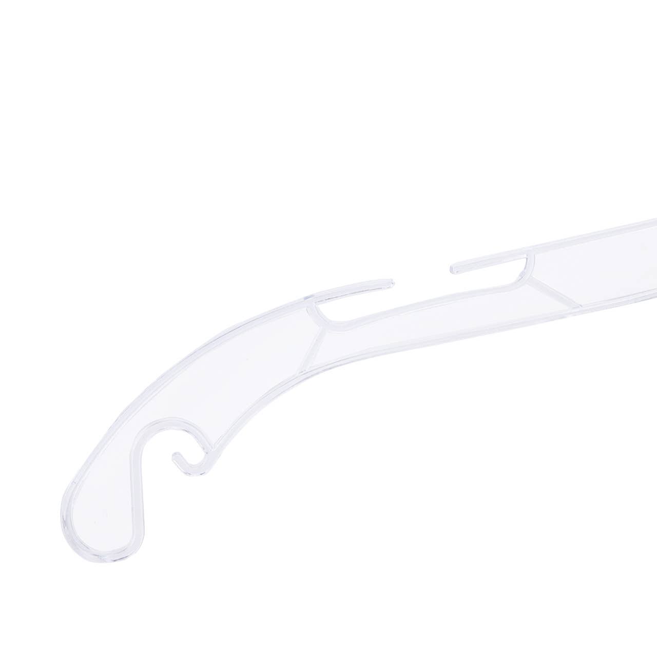 Store Supply Warehouse - 17" Economy Clear Plastic Dress Hangers - Case of 100