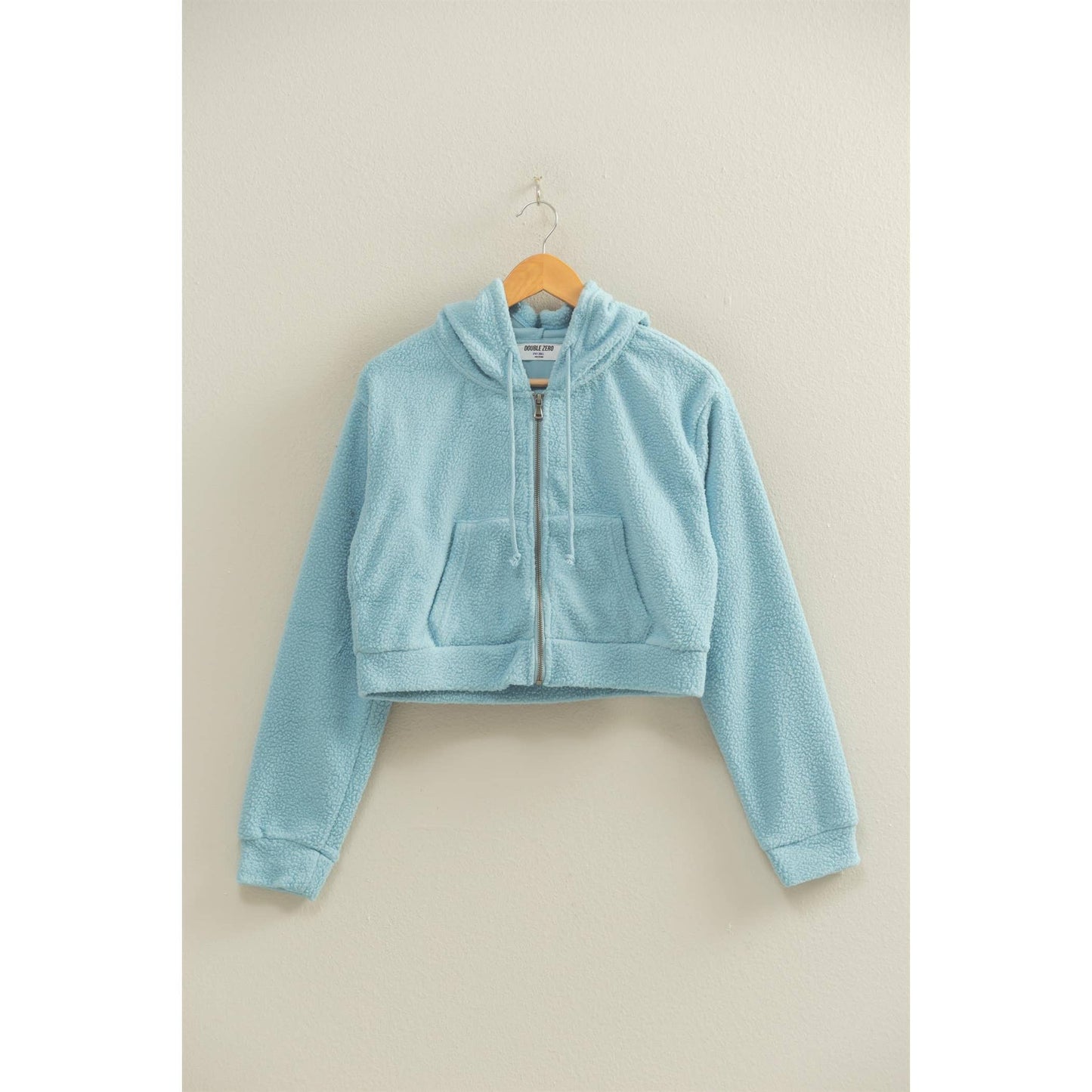 HYFVE - Sherpa Cropped Zip Up Hoodie