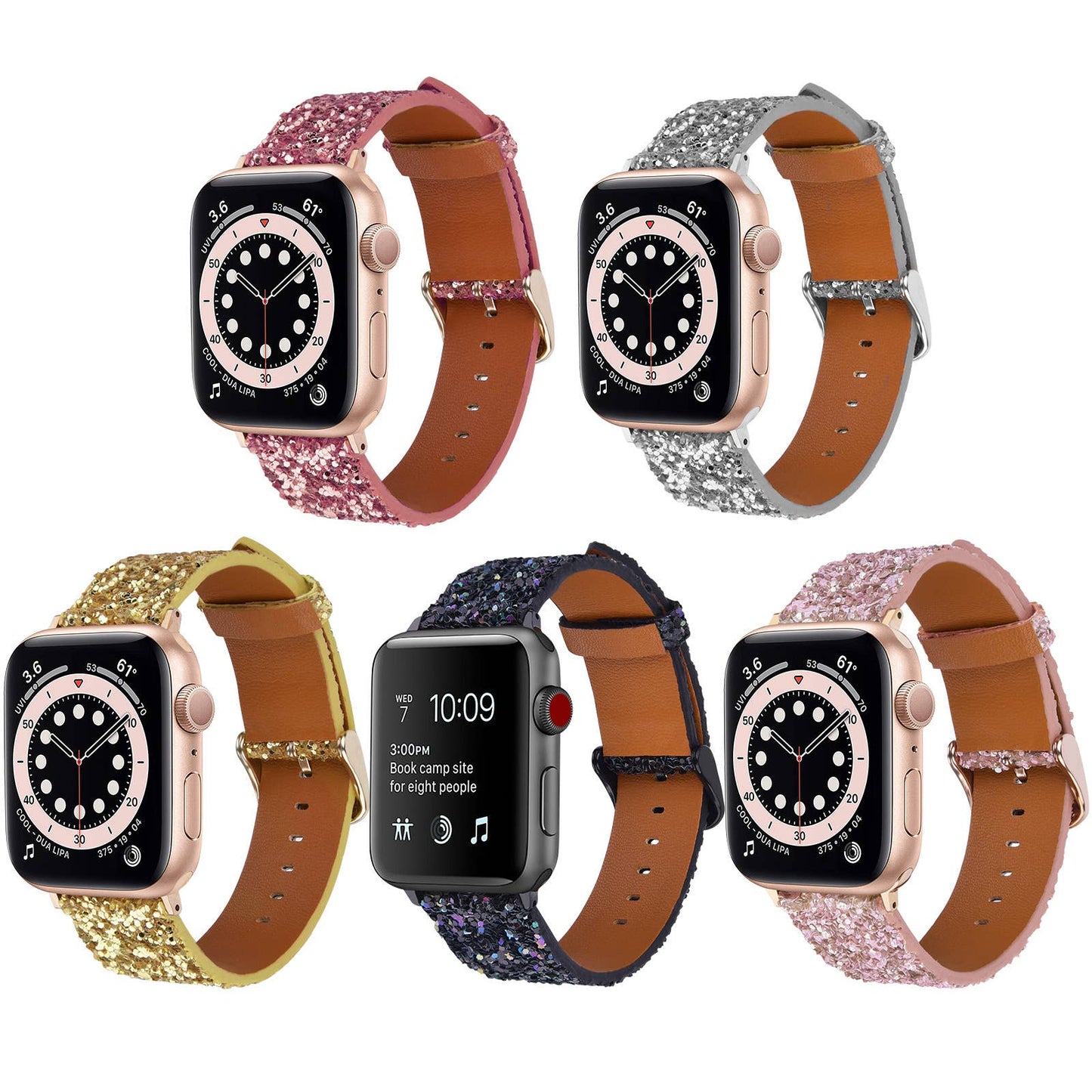 ShopTrendsNow - Shiny Glitter Leather Apple Watch Party Band New Years