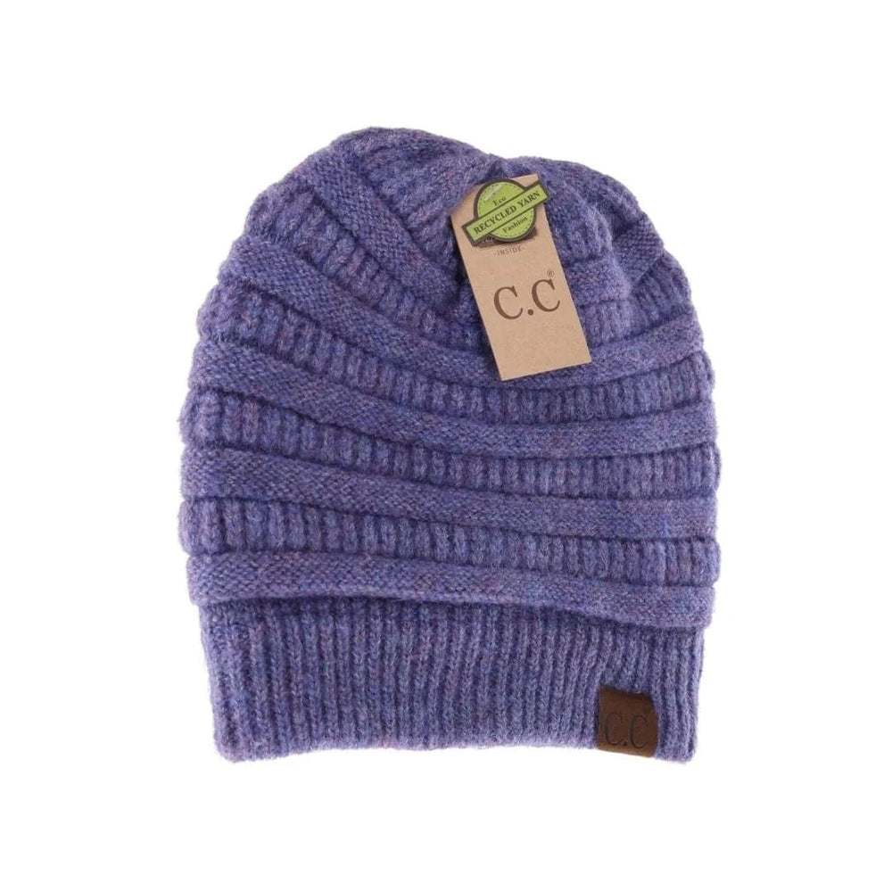 Emma Fuzzy Lined Mixed Soft Yarn Beanie